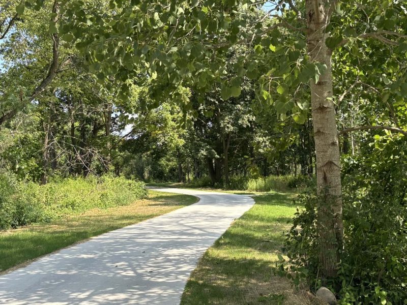 A new segment of the Border to Border Trail at Barton Nature Area.