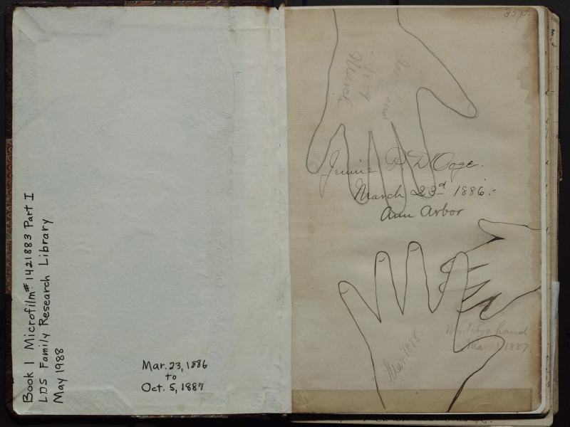 The first page of Jennie D'Ooge's journals.