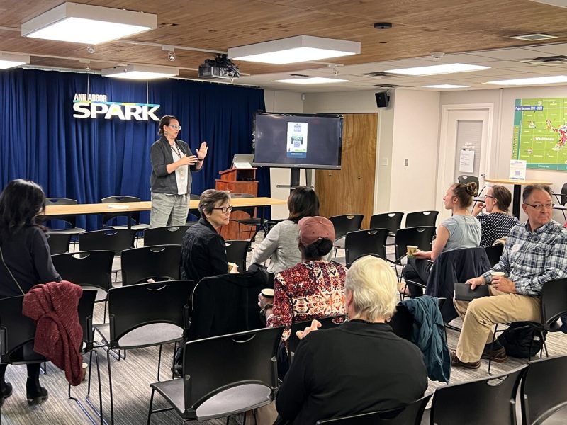 A kickoff event for the Green Business Challenge.