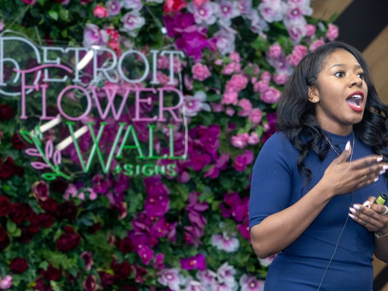 A contestant in the 2023 Pitch@WCC competition.