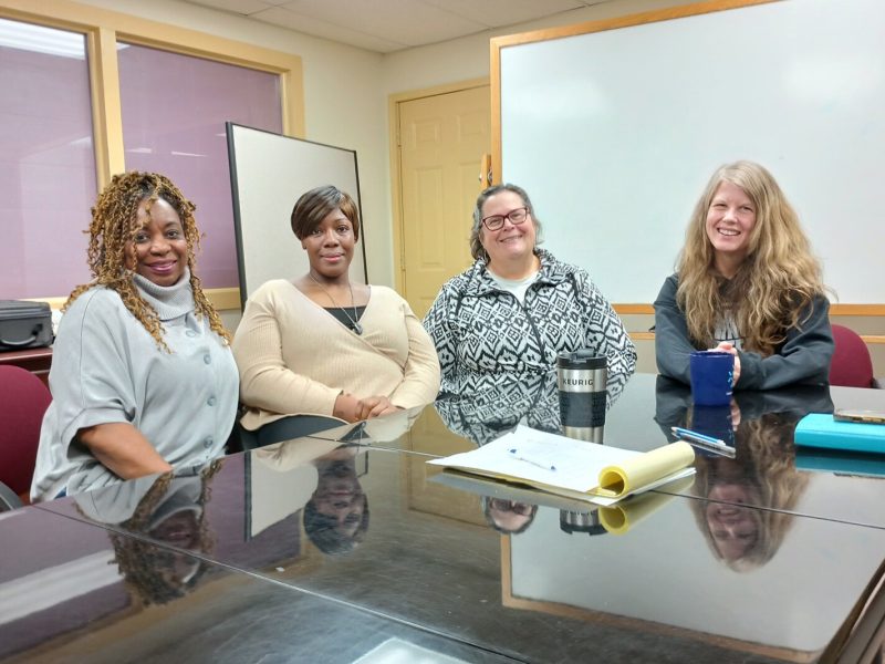 Friends In Deed staffers Carla Wilson, Nikia Smith, Sarah Thornburg, and Elisa Guyton.