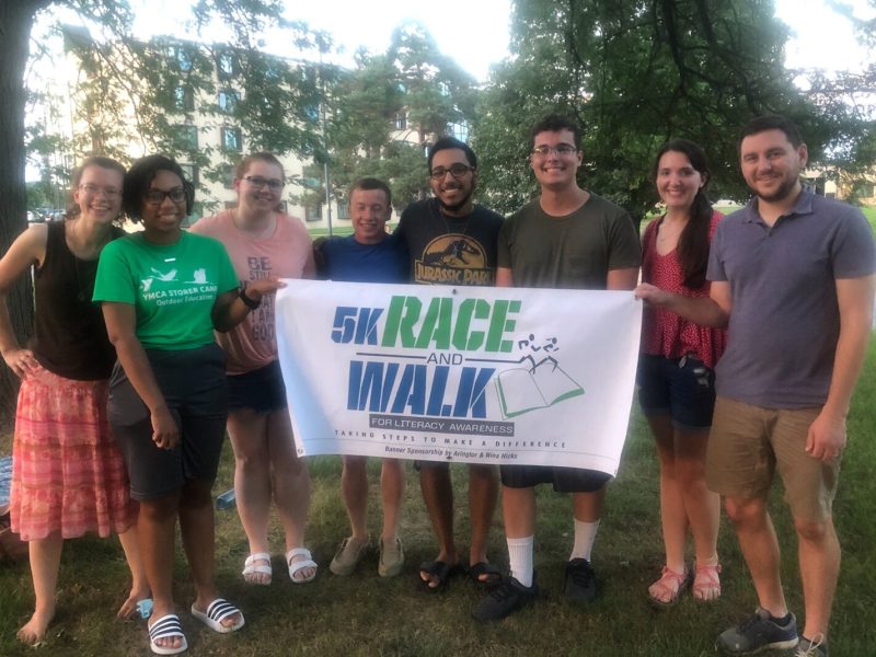 EMU students promote the Elijah and Chase 5K in 2022.