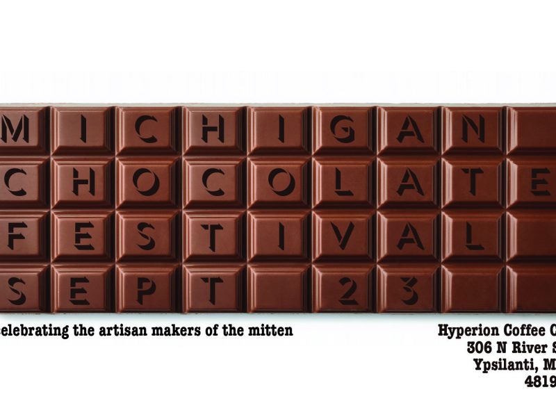 A promotional image for the Michigan Chocolate Festival.