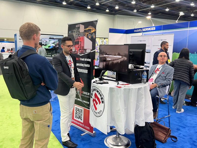 FreightMiner's booth at the North American International Auto Show.