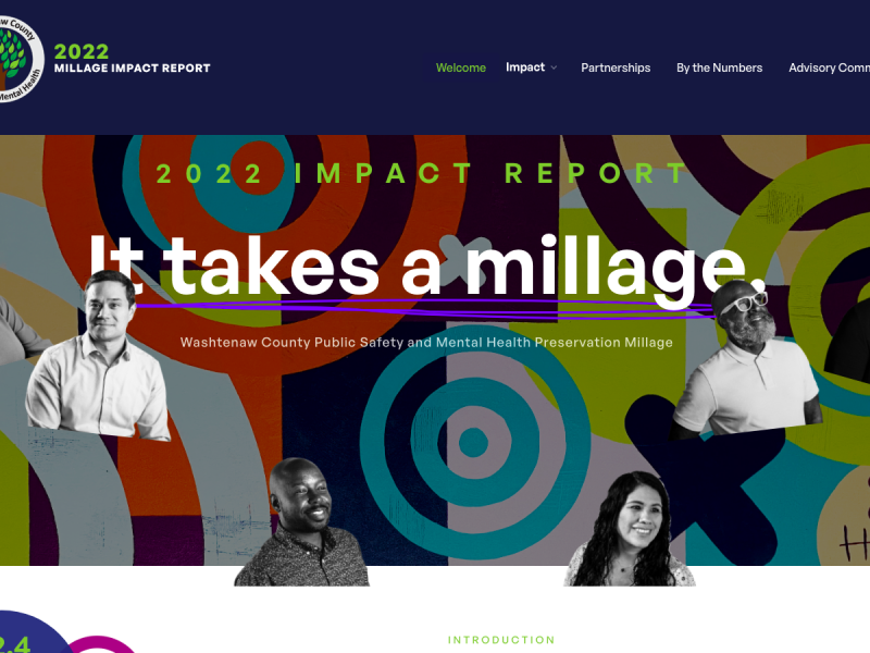 Washtenaw County Community Mental Health's report on 2022 millage impacts.