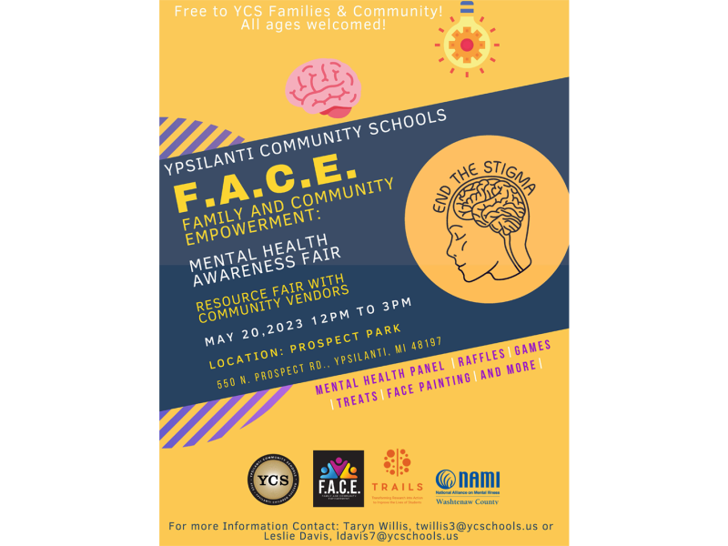 A flyer for the mental health awareness fair.