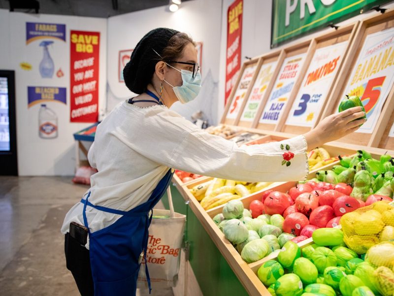 Robin Frohardt's "The Plastic Bag Store."