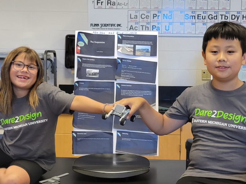 Participants in a past session of the Dare 2 Design program.