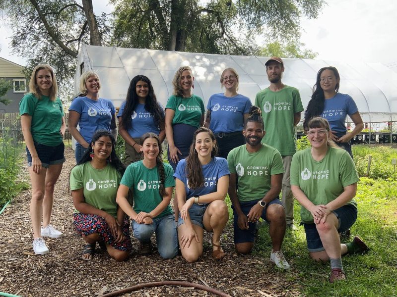 Growing Hope staff, with new Executive Director Julius Buzzard pictured second from right in bottom row.