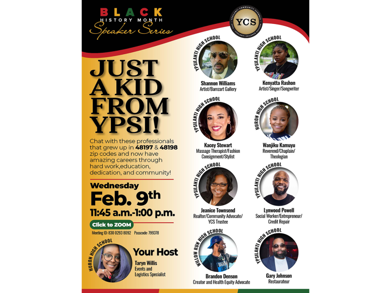 A flyer for "Just a Kid From Ypsi."