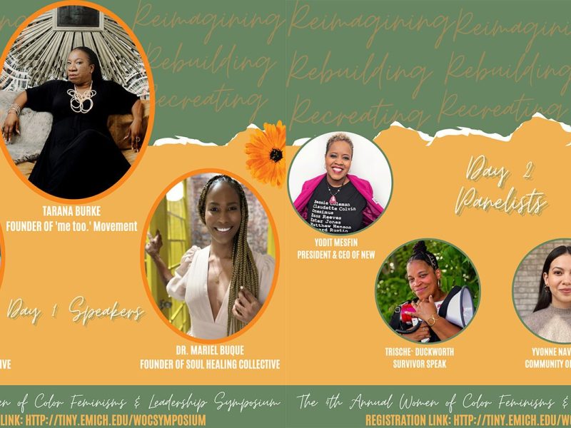 A flyer for the Women of Color Feminisms and Leadership Symposium.