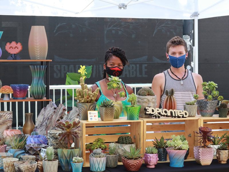 A vendor at the Ypsi Pop-Up Market @ North Washington Street.