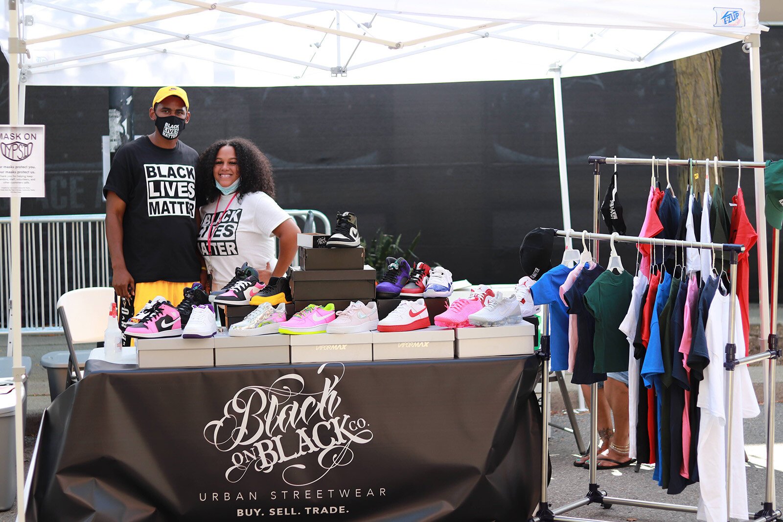 A vendor at the Ypsi Pop-Up Market @ North Washington Street.