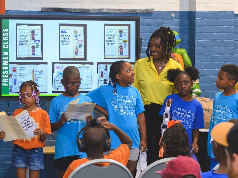 Parkridge Summer Learning Experiences students present their projects.