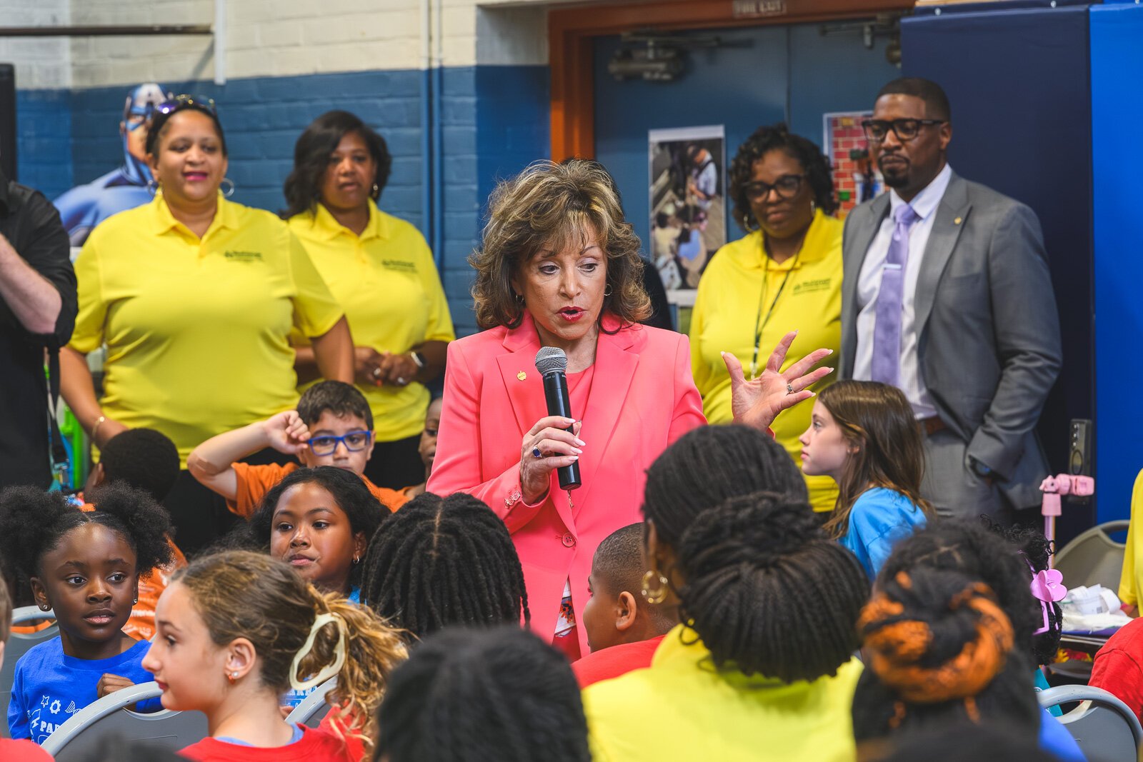 Dr. Rose Bellanca asks Parkridge Summer Learning Experience students about their favorite parts of camp.