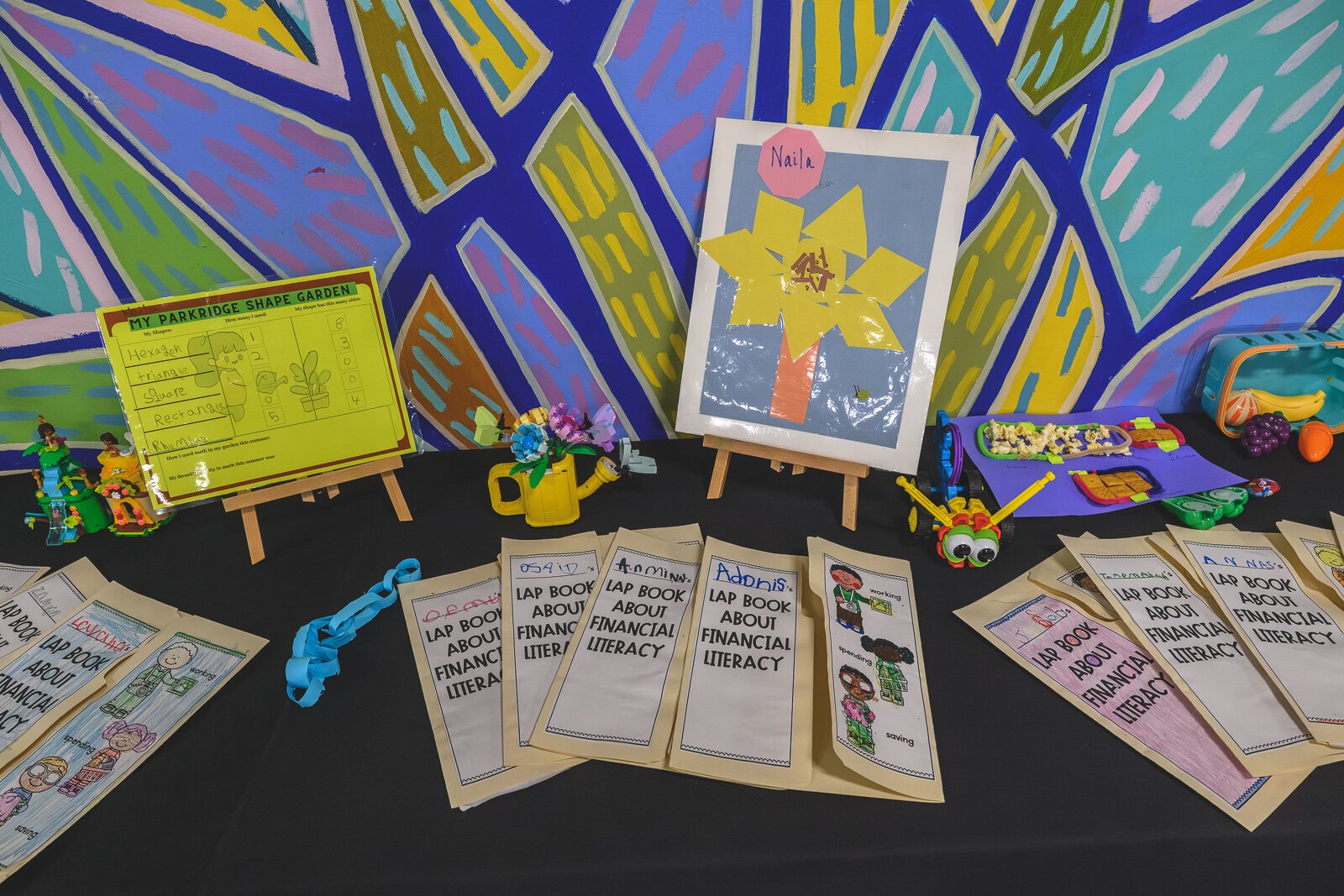 Student work for a project on financial literacy.