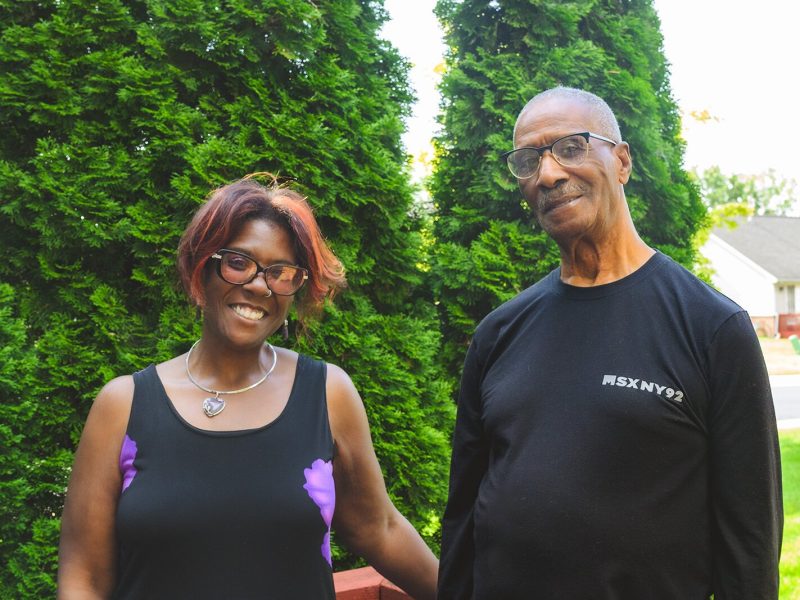 Charolette Buck with her father Charles Buck.
