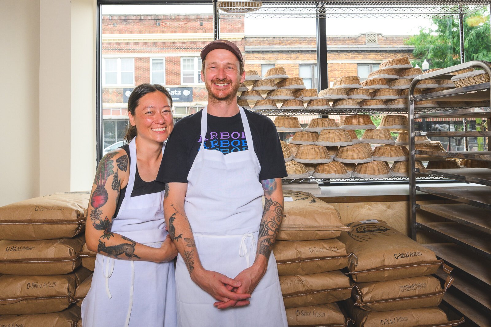 Jennifer Haglund and Mark Bogard at Bird Dog Baking.
