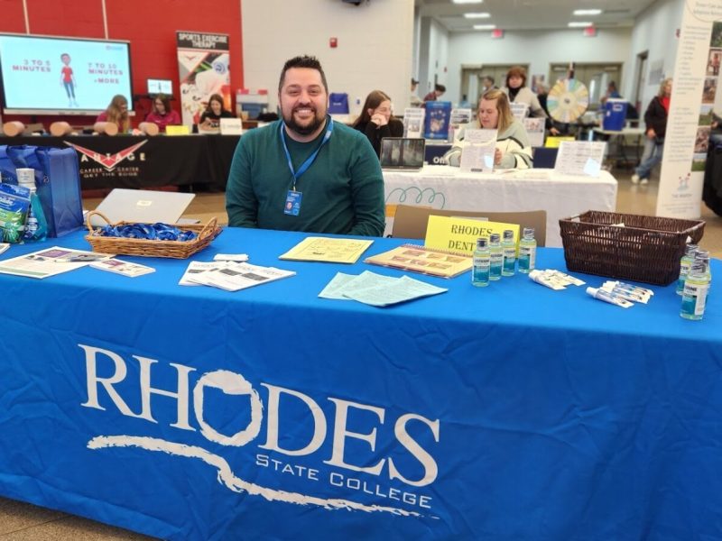 Justin Nance at the Van Wert Health Fair.