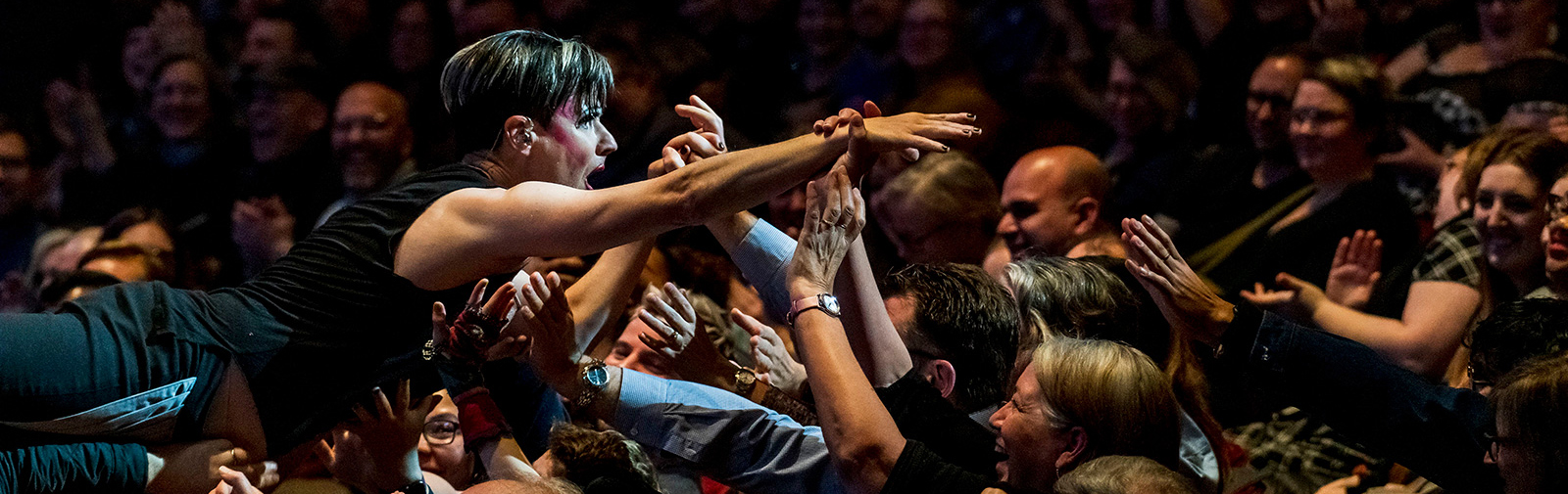 John Cameron Mitchell performs at Hill Auditorium in 2019.