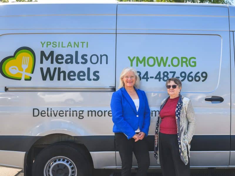 Ypsilanti Meals On Wheels President Barbara Niess-May and Ypsilanti Senior Center Executive Director Monica Prince.