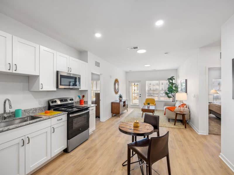 An apartment at the Residences at Huron.