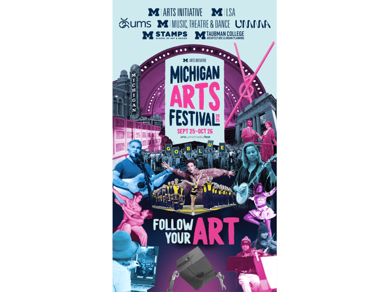 A promotional image for the Michigan Arts Festival.