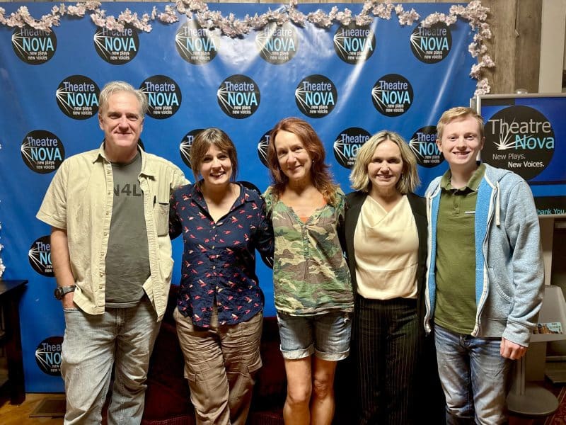 "Dry Summer" actor Brian Cox; director Brittany Connors; and actors Laura Mandernack, Sarah Burcon, and Nick Smathers.