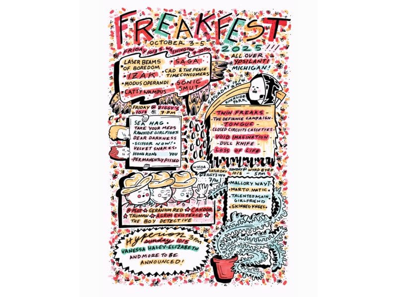 A flyer for Ypsi Freak Fest.