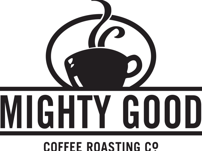Mighty Good Coffee Roasting Co. logo.