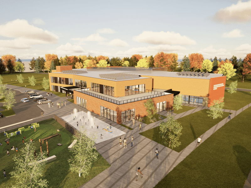 A design rendering of the Eastern Washtenaw County Recreation Center.