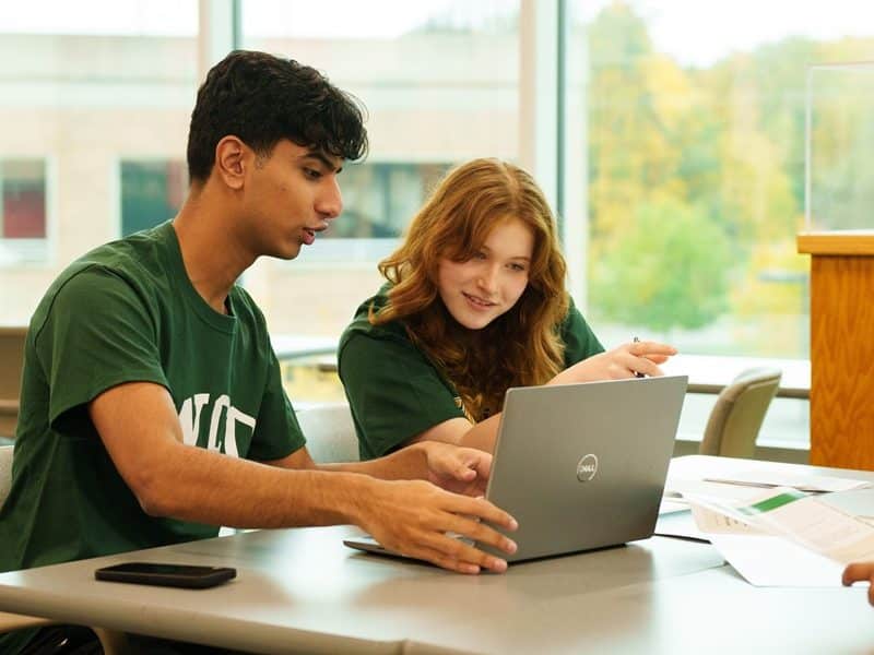 Washtenaw Community College students study in the Bailey Library.