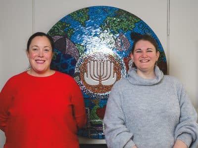 Caroline Butler, senior director of behavioral health at Jewish Family Services (JFS), and Megan Carmen, director of clinical services at JFS.