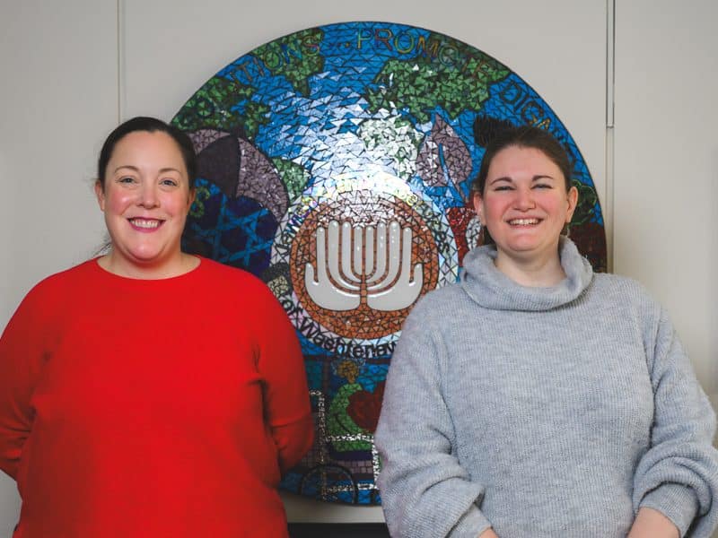 Caroline Butler, senior director of behavioral health at Jewish Family Services (JFS), and Megan Carmen, director of clinical services at JFS.