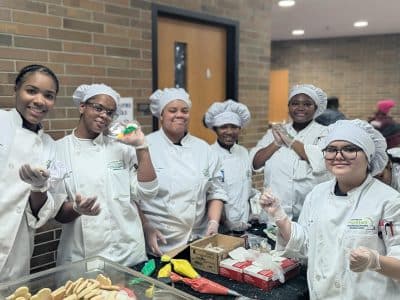 Ypsilanti Community High School culinary arts students provided cookies for attendees to decorate at the third annual Arts, Beats, and Eats event.