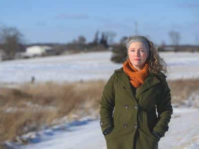 Kathryn Haushalter lives near the future site of a data center in Saline Township. She recently filed a lawsuit to seek intervention in the project.