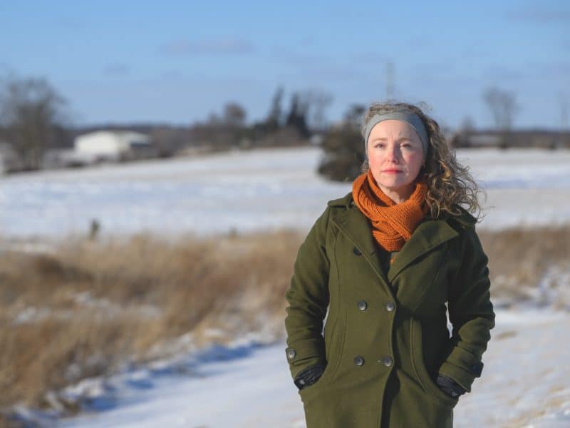 Kathryn Haushalter lives near the future site of a data center in Saline Township. She recently filed a lawsuit to seek intervention in the project.
