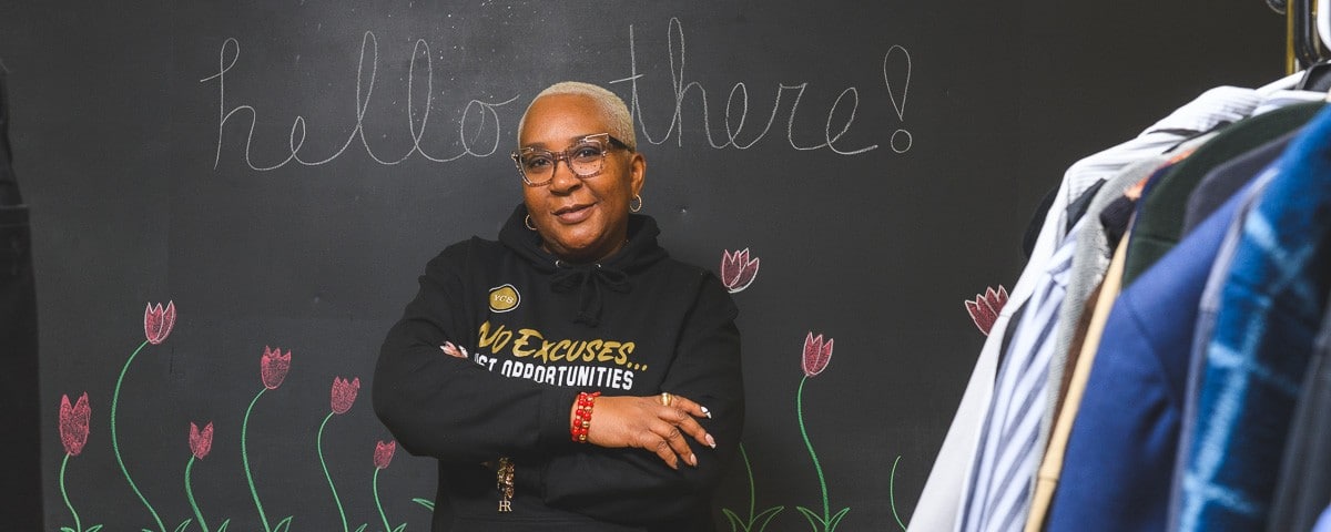 Cherisa Allen in the Ypsilanti Community Schools Resiliency Center.