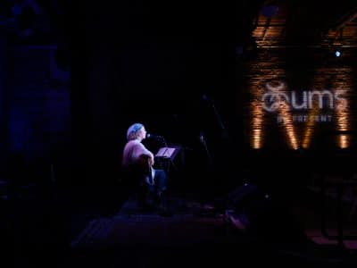 An open mic night at the Ypsilanti Freighthouse.