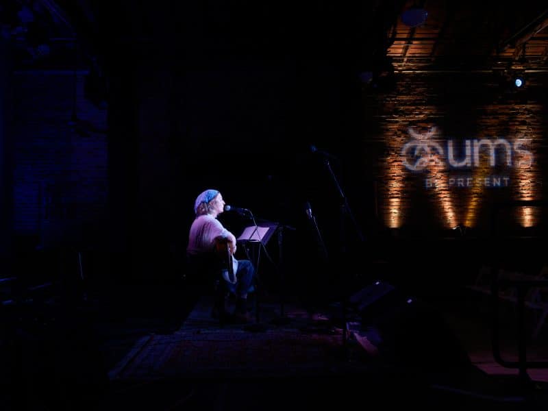 An open mic night at the Ypsilanti Freighthouse.