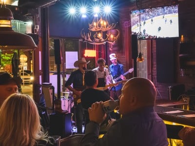 People enjoy a live performance at The Ranch in Ann Arbor.
