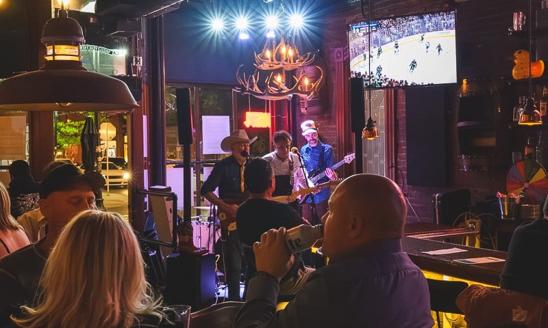 People enjoy a live performance at The Ranch in Ann Arbor.