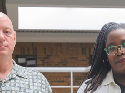 Jeff Tritten, president of Washtenaw Optimal Wellness, and Charlyn VanDeventer, health equity manager for the Washtenaw County Health Department.