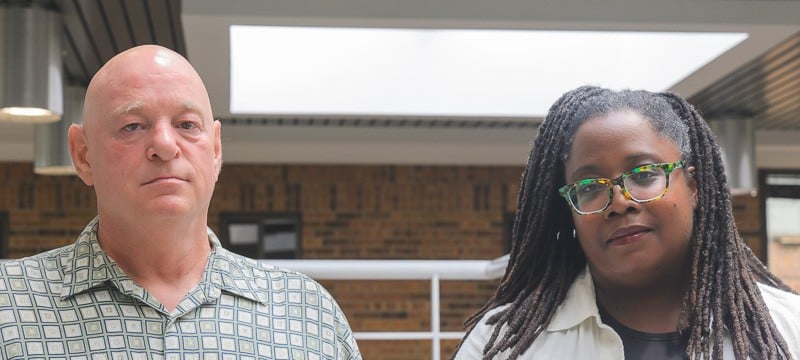 Jeff Tritten, president of Washtenaw Optimal Wellness, and Charlyn VanDeventer, health equity manager for the Washtenaw County Health Department.