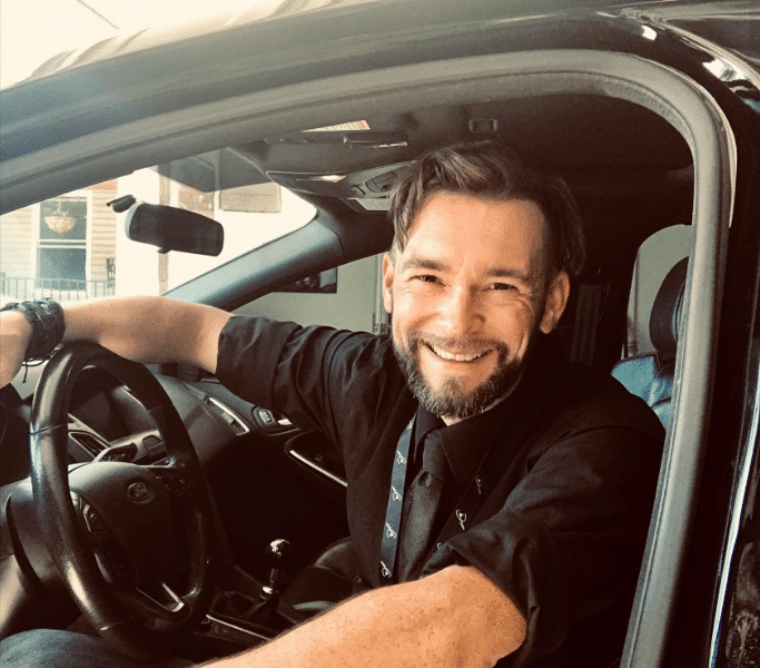 Lonnie Brammer, creator of Courier Mates, an app designed to help app-based delivery drivers share information.